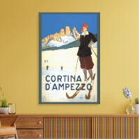 Cortina d'Ampezzo, Italien, Vintage Travel Ski Alp