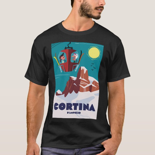 Cortina D'Ampezzo Poster T-Shirt (Vorderseite)