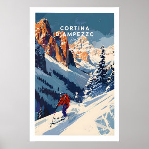 Cortina d'ampezzo Reiseplakat - Italien 1 Poster