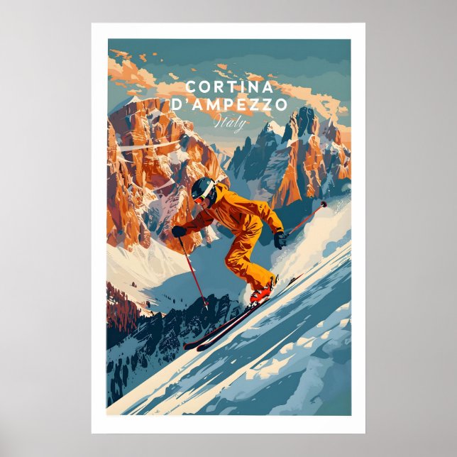 Cortina dampezzo Ski Poster 1 (Vorne)