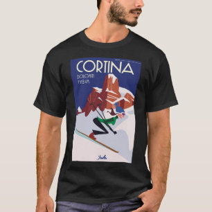 Cortina D'Ampezzo Ski Poster T-Shirt