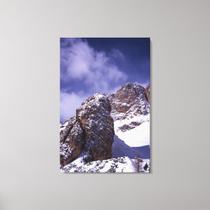 Cortina D'ampezzo Winterurlaubskarte Leinwanddruck