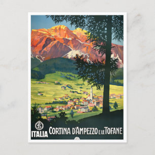 Cortina Italien Jahrgang Reise Postkarte