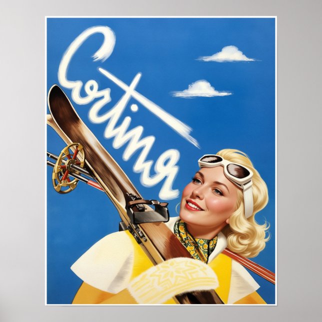 Cortina, Italien Reiseplakat Poster (Vorne)