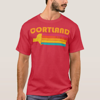 Cortland New York Vintag gebeutelt Souvenir T-Shirt