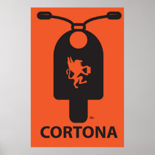 Cortona Scooter Poster