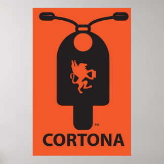 Cortona Scooter Poster