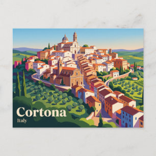 Cortona, Toskana, Italien Postkarte