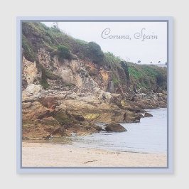 Coruna, Spanien | Magnet-Karte für Sandy Bay Ocean Magnetkarte