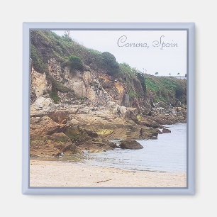 Coruna, Spanien Sandy Bay Ocean Inlet Magnet
