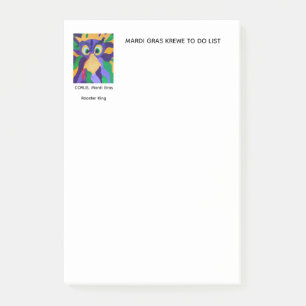 CORUS' MARDI GRAS TO-DO-LISTE POST-IT KLEBEZETTEL