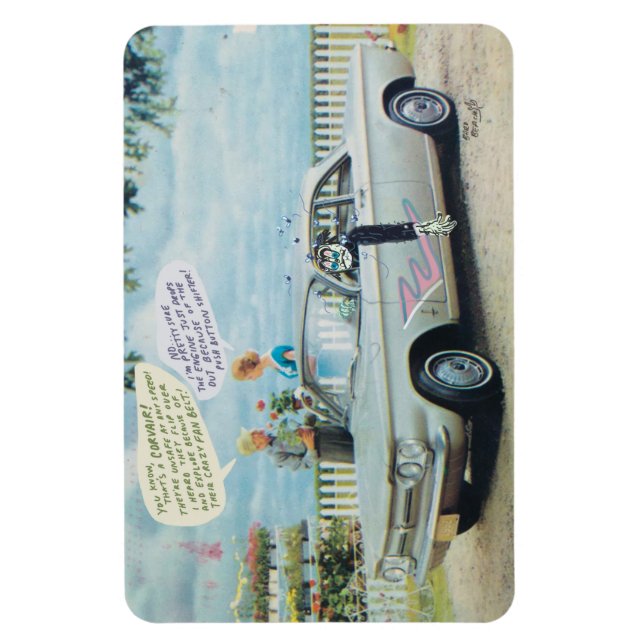 Corvair Cartoon Kühlschrank Magnet von Bard Beach (Vertikal)