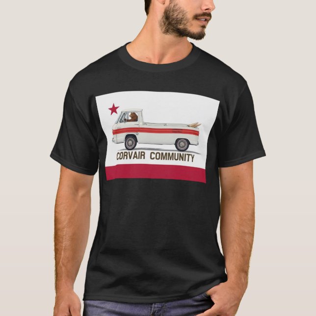 Corvair Community Rampy California Flag T-Shirt (Vorderseite)