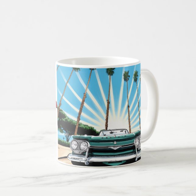 Corvair Pop Art Kaffeetasse (VorderseiteRechts)