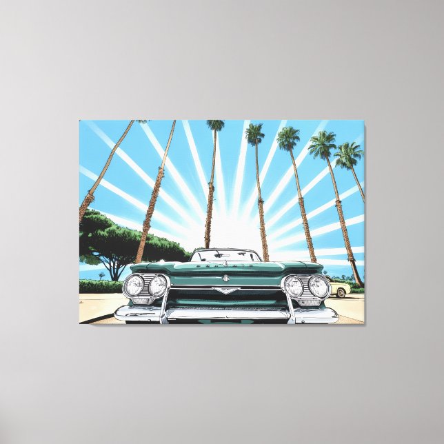 Corvair Pop Art Leinwanddruck (Vorderseite)