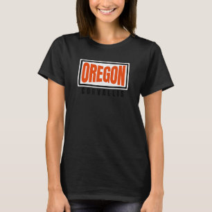 Corvallis OrangeBlack Retro Striped Corvallis OR H T-Shirt