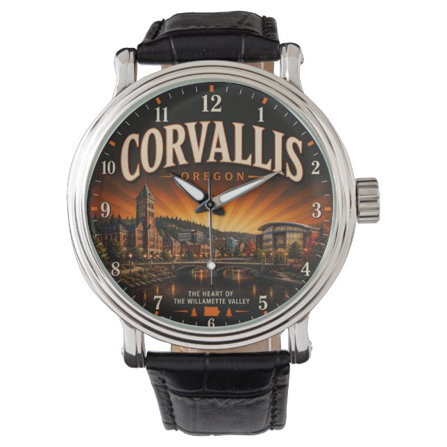 Corvallis Oregon Armbanduhr (Vorderseite)