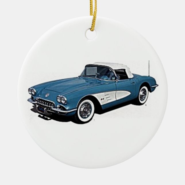 CORVET/MERRY-CHRISTMAS AUF DER RÜCKSEITE DER KERAM KERAMIK ORNAMENT (Vorne)