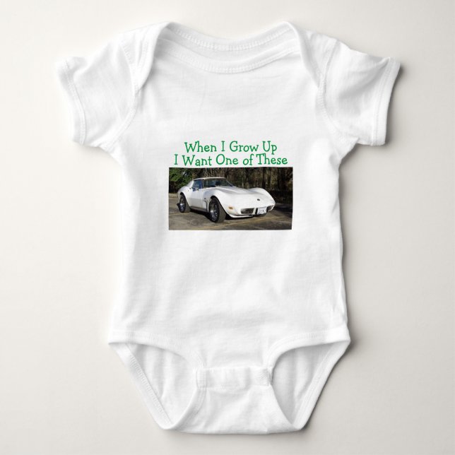 Corvette 1975, als ich Baby T - Shirt aufwuchs (Vorderseite)