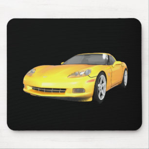 Corvette 2008: Sportwagen: Gelb Fertig: Mousepad