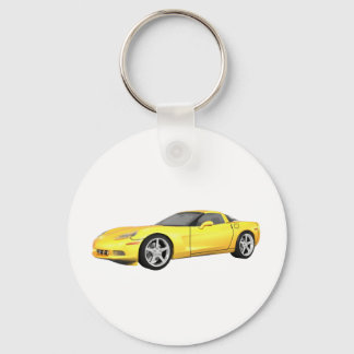 Corvette 2008: Sportwagen: Gelb Fertig: Schlüsselanhänger