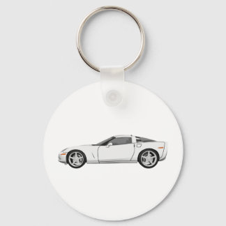 Corvette 2008: Sportwagen: Weiß: Schlüsselanhänger