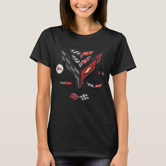 CORVETTE 8 GENERATIONS BADGE T-Shirt (Vorderseite)