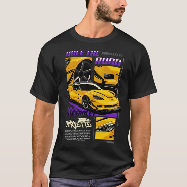 Corvette C6 Enthusiasten T-Shirt (Vorderseite)