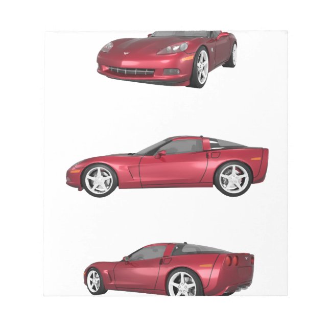 Corvette: Candy Apple Finish Notizblock (Vorderseite)