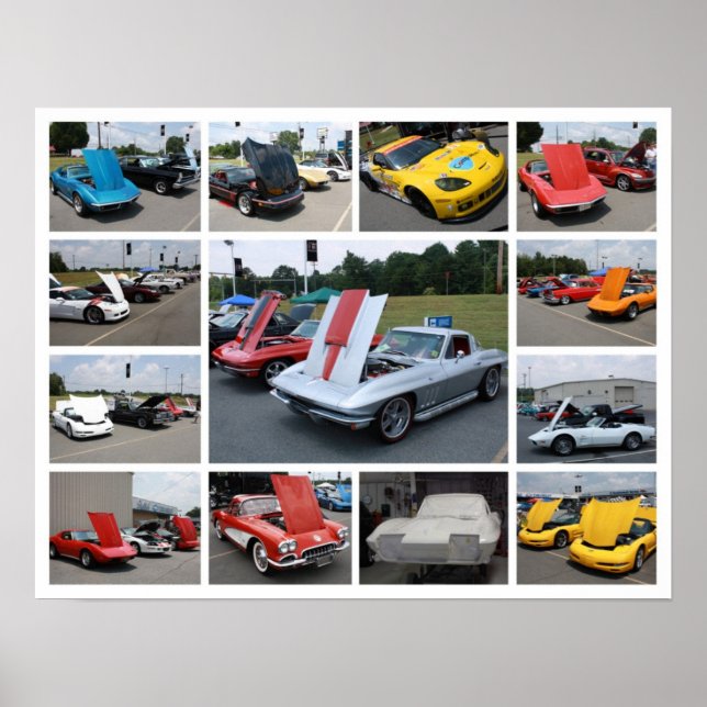 Corvette Collage Print - Poster (Vorne)