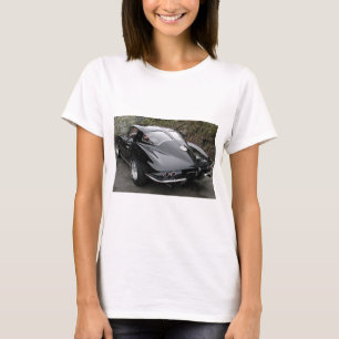 Corvette Klassik Schwarz Split-Fenster T-Shirt