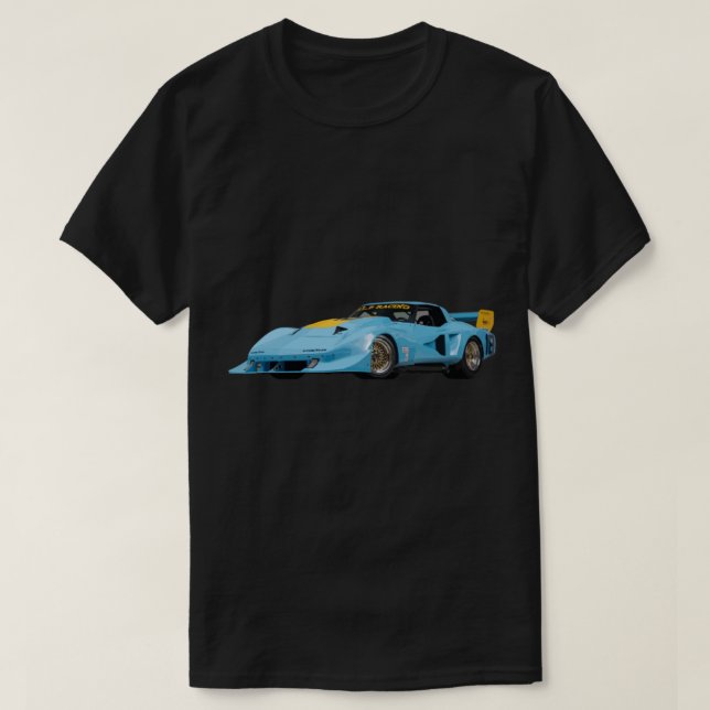 Corvette Racecar 1977 Corvette Super Vette IMSA T-Shirt (Design vorne)