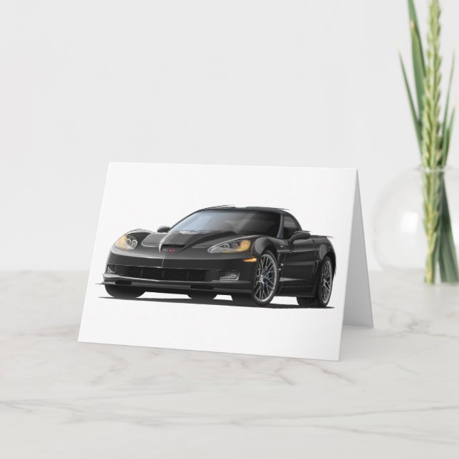 Corvette ZR1 Black Car Karte (Vorderseite)