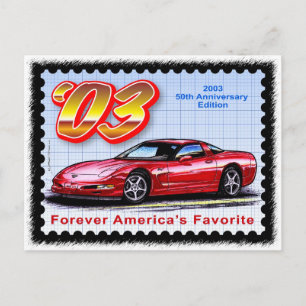 Corvette zum 50. Jahrestag 2003 Postkarte