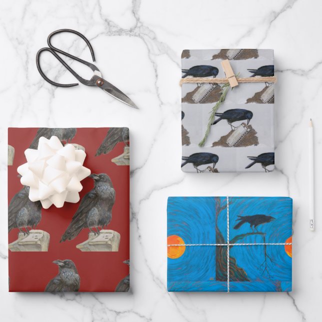 Corvid Geschenkpapier Set (Vorderseite)