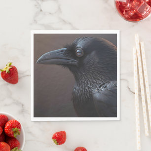 Corvids - Blackbird Raven Serviette