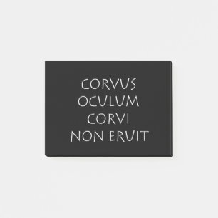 Corvus oculum corvi non eruit post-it klebezettel
