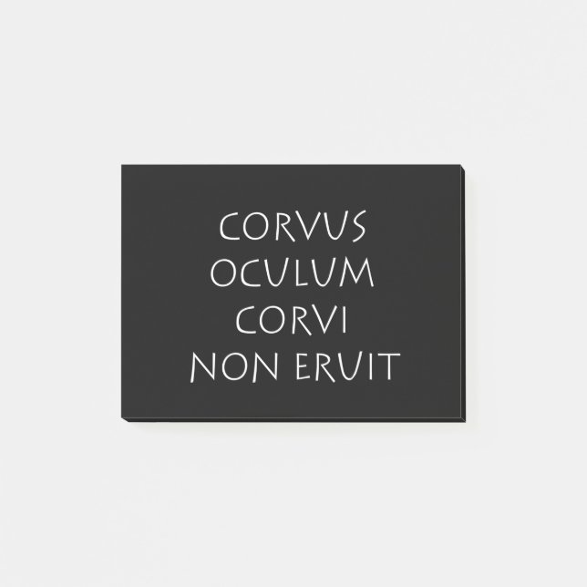 Corvus oculum corvi non eruit post-it klebezettel (Vorderseite)