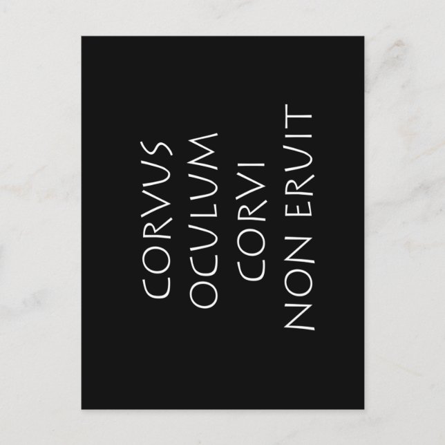 Corvus oculum corvi non eruit postkarte (Vorderseite)