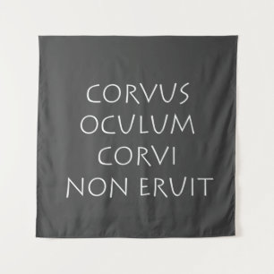 Corvus oculum corvi non eruit wandteppich
