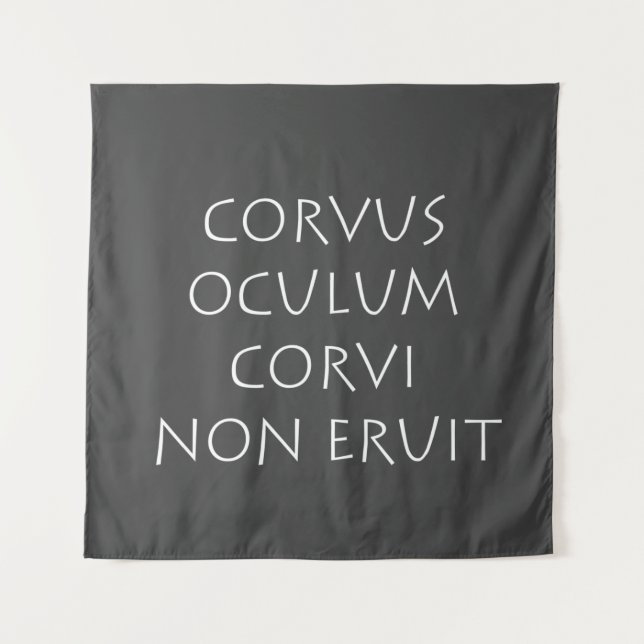 Corvus oculum corvi non eruit wandteppich (Vorderseite)
