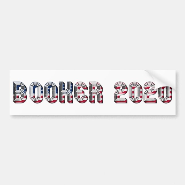 Cory Booker Demokrat Präsidentschaftskandidat 2020 Autoaufkleber (Vorne)