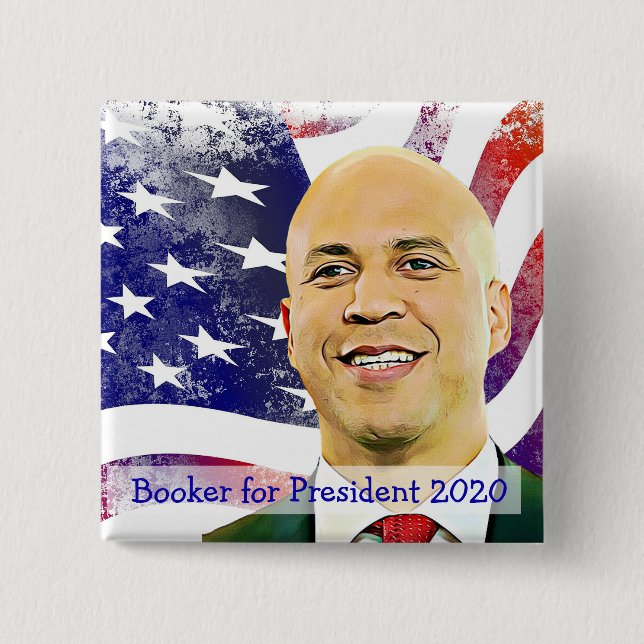 Cory Booker für die US-Präsidentschaftswahl 2020 Button (Vorderseite)