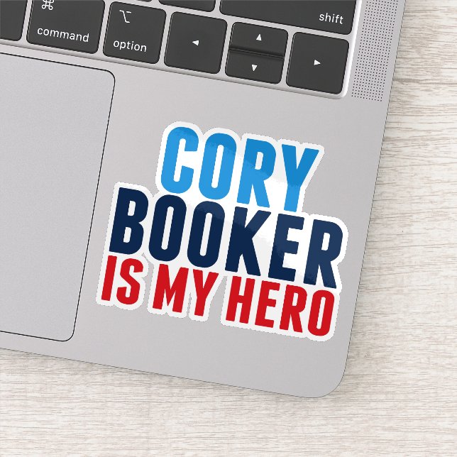Cory Booker ist mein Held Laptop Aufkleber (Detail)