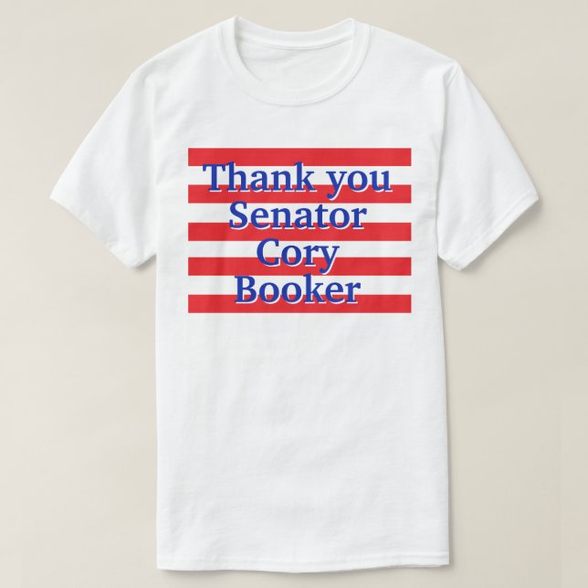 Cory Booker Vielen Dank T-Shirt (Design vorne)