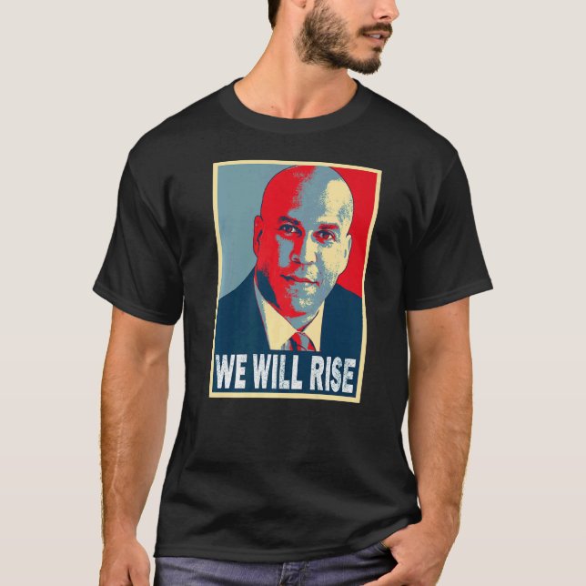 Cory Booker wir aufsteigen T-Shirt (Vorderseite)