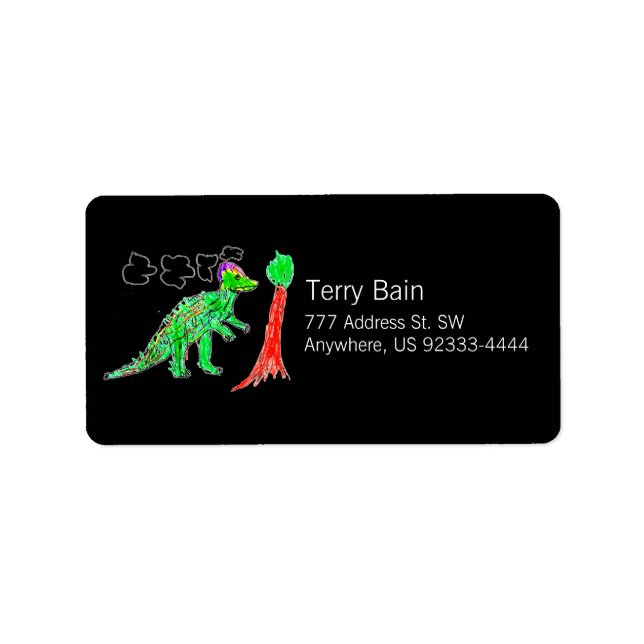 Corythosaurus Adressaufkleber (Vorne)