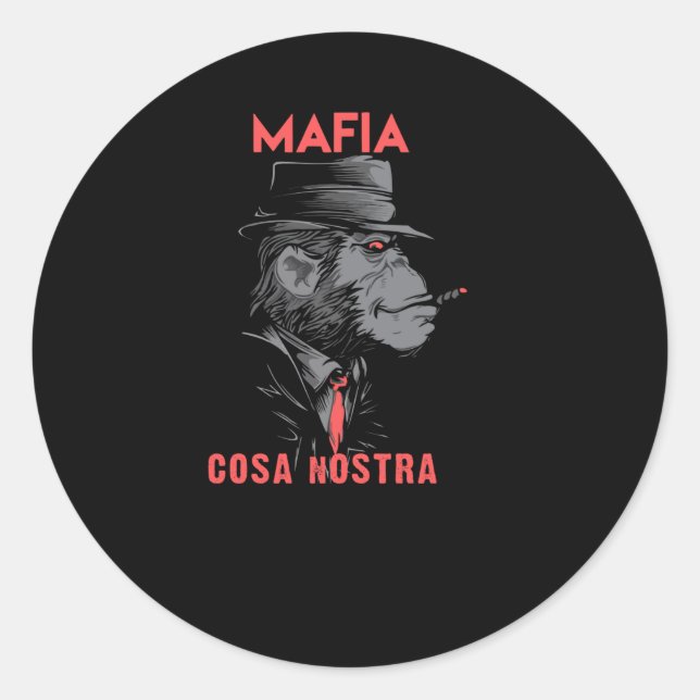 Cosa Nostra Runder Aufkleber (Vorderseite)