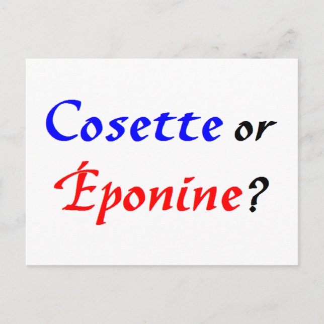 Cosette Les Miserables Postkarte (Vorderseite)