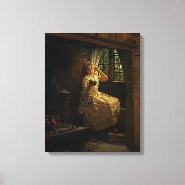 Cosey Corner by Frank Millet Leinwanddruck (Vorderseite)